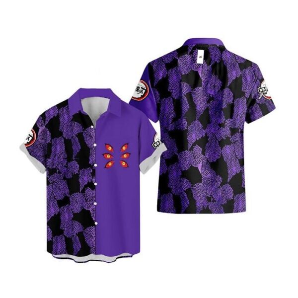 Chemise hawaïenne Demon Slayer Kokushibo 03 - Maison Otaku