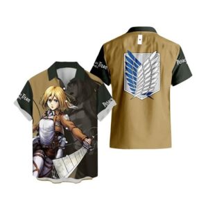 Chemise hawaïenne L’Attaque des Titans Krista Lenz - Maison Otaku