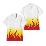 Chemise hawaïenne Demon Slayer Kyojuro Rengoku 05 – Maison Otaku