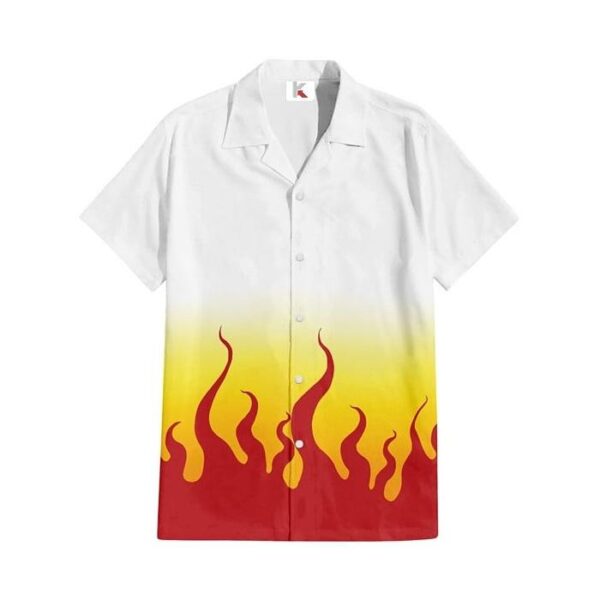 Chemise hawaïenne Demon Slayer Kyojuro Rengoku 05 - Maison Otaku – Image 2
