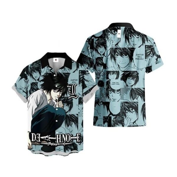 Chemise hawaïenne Death Note L (Lawliet) - Maison Otaku