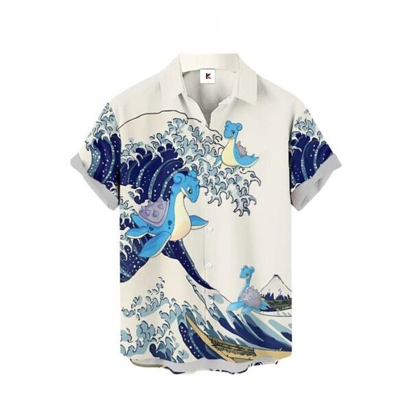 Chemise hawaïenne Pokémon Lokhlass Vague de Kanagawa - Maison Otaku – Image 2
