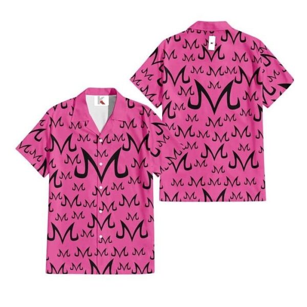Chemise hawaïenne Dragon Ball Majin Buu Symboles - Maison Otaku