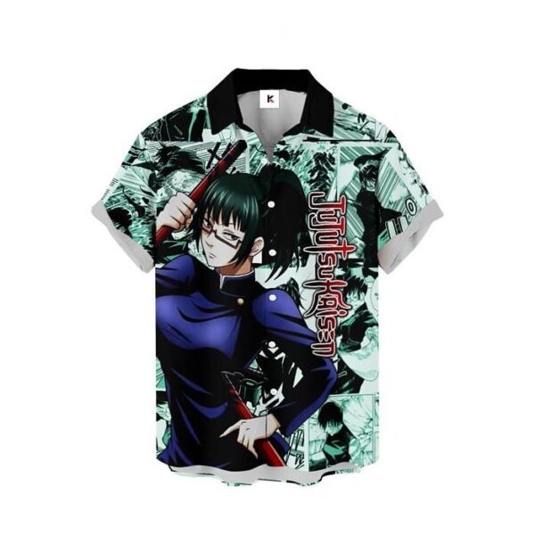 Chemise hawaïenne Jujutsu Kaisen Maki Zenin - Maison Otaku – Image 2