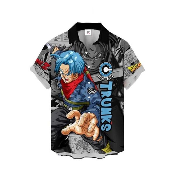 Chemise hawaïenne Dragon Ball Trunks Style Manga - Maison Otaku – Image 2