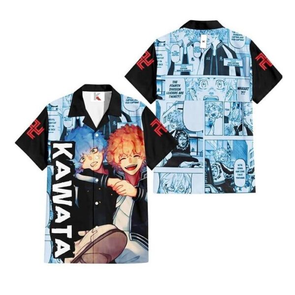 Chemise hawaïenne Tokyo Revengers Kawata Nahoya & Souya - Maison Otaku