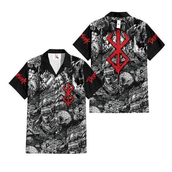 Chemise hawaïenne Fullmetal Alchemist Symbole de Sacrifice - Maison Otaku