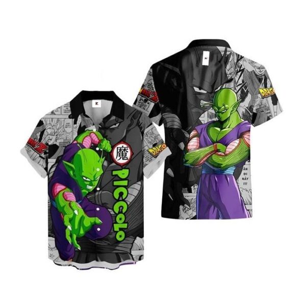 Chemise hawaïenne Dragon Ball Piccolo Style Manga 02 - Maison Otaku
