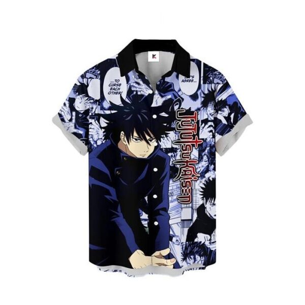 Chemise hawaïenne Jujutsu Kaisen Megumi Fushiguro - Maison Otaku – Image 2