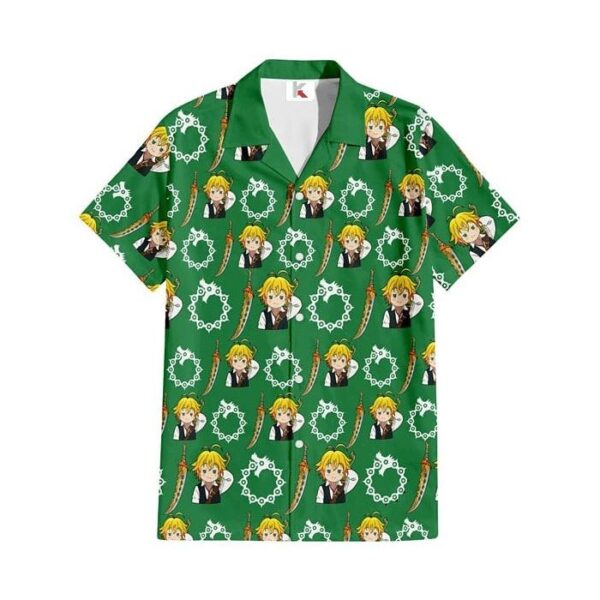 Chemise hawaïenne Seven Deadly Sins Meliodas Péché de la Colère - Maison Otaku – Image 2