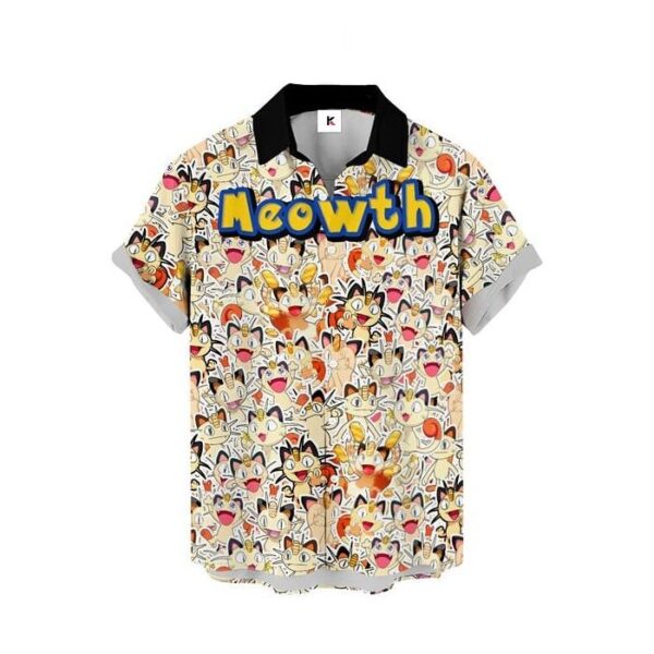 Chemise hawaïenne Pokémon Miaouss - Maison Otaku – Image 2