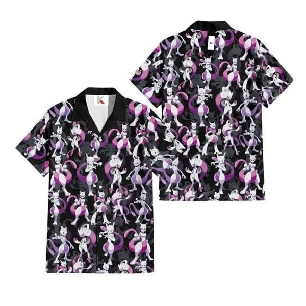 Chemise hawaïenne Pokémon Mewtwo 03 - Maison Otaku