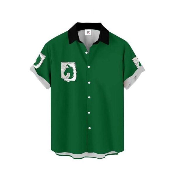 Chemise hawaïenne L’Attaque des Titans Brigade Spéciale - Maison Otaku – Image 2