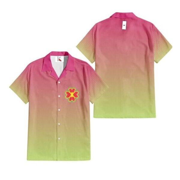 Chemise hawaïenne Demon Slayer Mitsuri Kanroji 02 - Maison Otaku