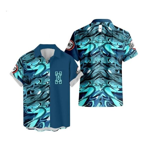 Chemise hawaïenne Demon Slayer Muichiro Tokito 02 - Maison Otaku