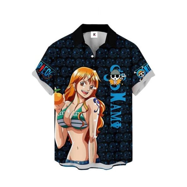 Chemise hawaïenne One Piece Nami 02 - Maison Otaku – Image 2