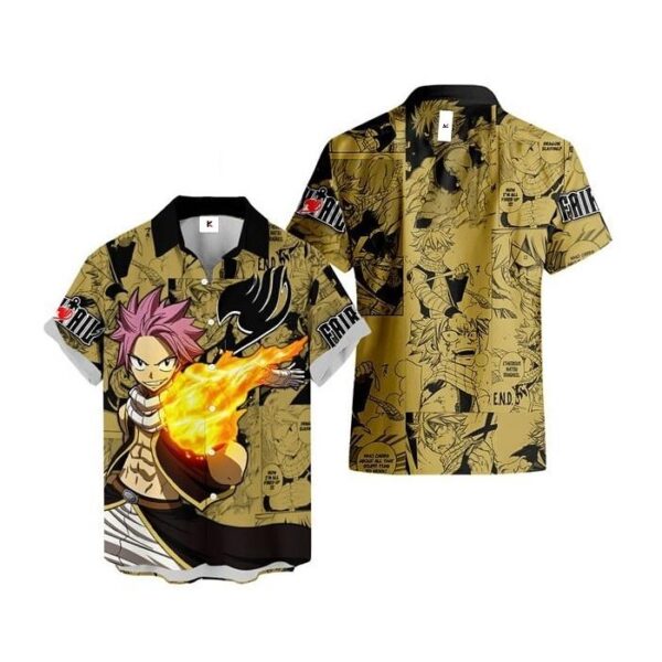Chemise hawaïenne Fairy Tail Natsu Dragneel - Maison Otaku