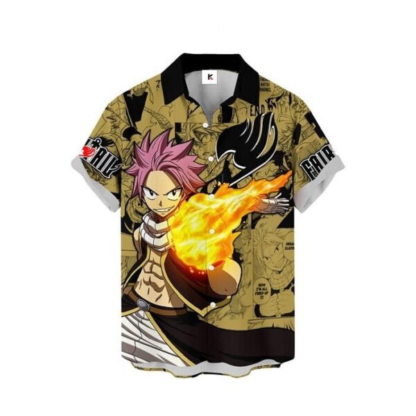 Chemise hawaïenne Fairy Tail Natsu Dragneel - Maison Otaku – Image 2