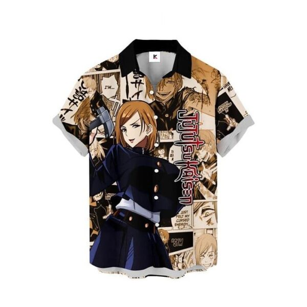 Chemise hawaïenne Jujutsu Kaisen Nobara Kugisaki - Maison Otaku – Image 2