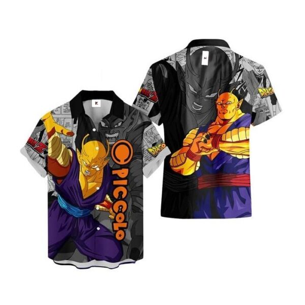 Chemise hawaïenne Dragon Ball Piccolo Orange 02 - Maison Otaku