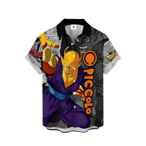 Chemise hawaïenne Dragon Ball Piccolo Orange 02 - Maison Otaku – Image 2