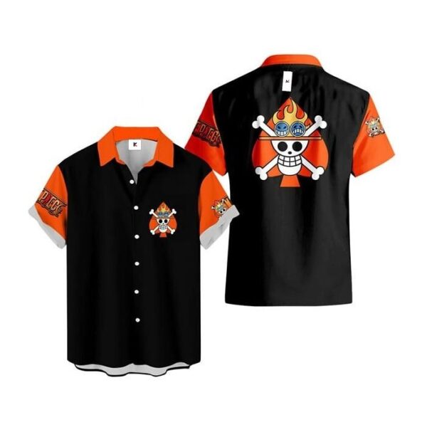 Chemise hawaïenne One Piece Portgas D. Ace 04 - Maison Otaku