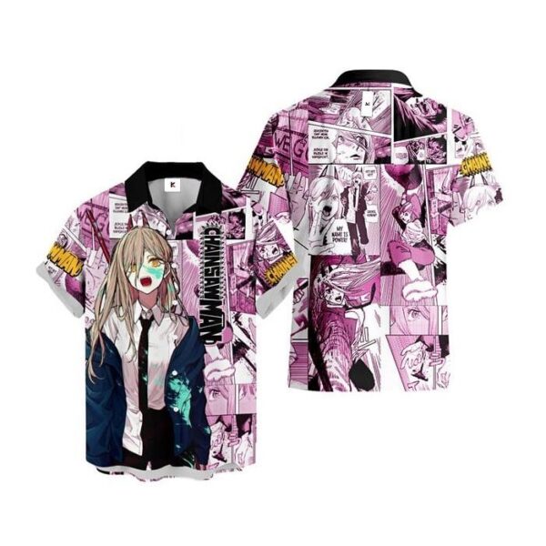 Chemise hawaïenne Chainsaw Man Power - Maison Otaku