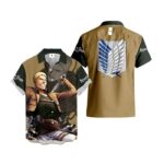 Chemise hawaïenne L’Attaque des Titans Reiner Braun – Maison Otaku
