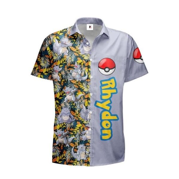 Chemise hawaïenne Pokémon Rhinoféros - Maison Otaku – Image 2