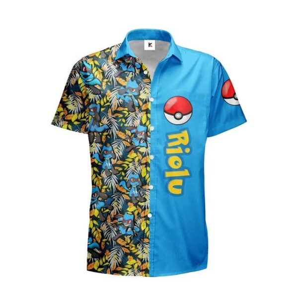 Chemise hawaïenne Pokémon Riolu - Maison Otaku – Image 2