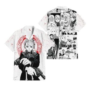 Chemise hawaïenne Fullmetal Alchemist Riza Hawkeye 02 - Maison Otaku