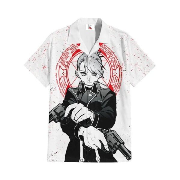 Chemise hawaïenne Fullmetal Alchemist Riza Hawkeye 02 - Maison Otaku – Image 2