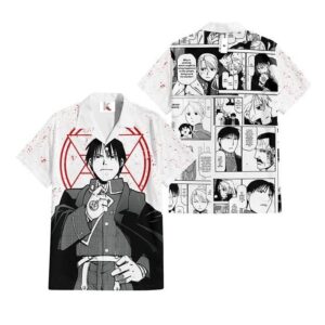 Chemise hawaïenne Fullmetal Alchemist Roy Mustang 02 - Maison Otaku