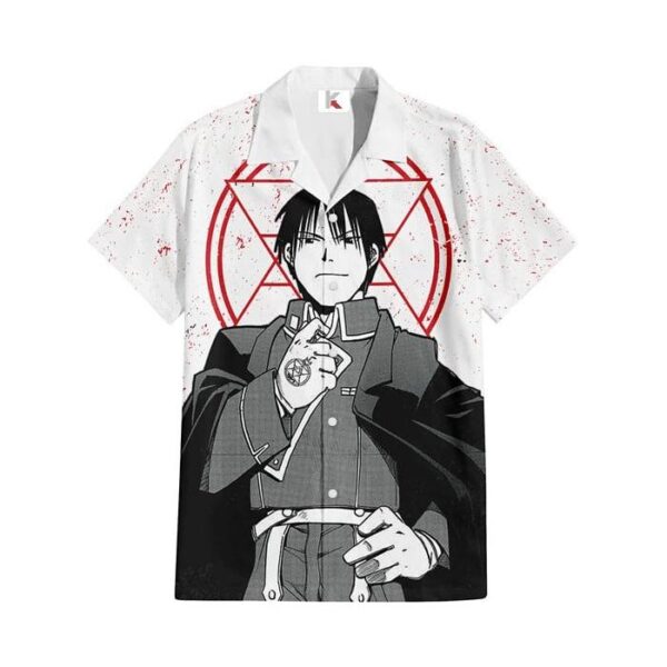 Chemise hawaïenne Fullmetal Alchemist Roy Mustang 02 - Maison Otaku – Image 2