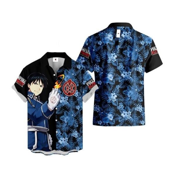 Chemise hawaïenne Fullmetal Alchemist Roy Mustang - Maison Otaku