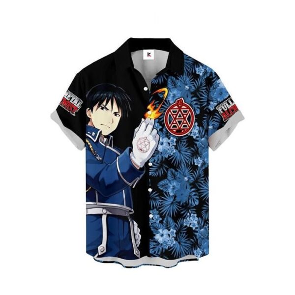 Chemise hawaïenne Fullmetal Alchemist Roy Mustang - Maison Otaku – Image 2
