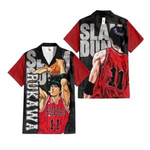 Chemise hawaïenne Slam Dunk Rukawa Kaede - Maison Otaku