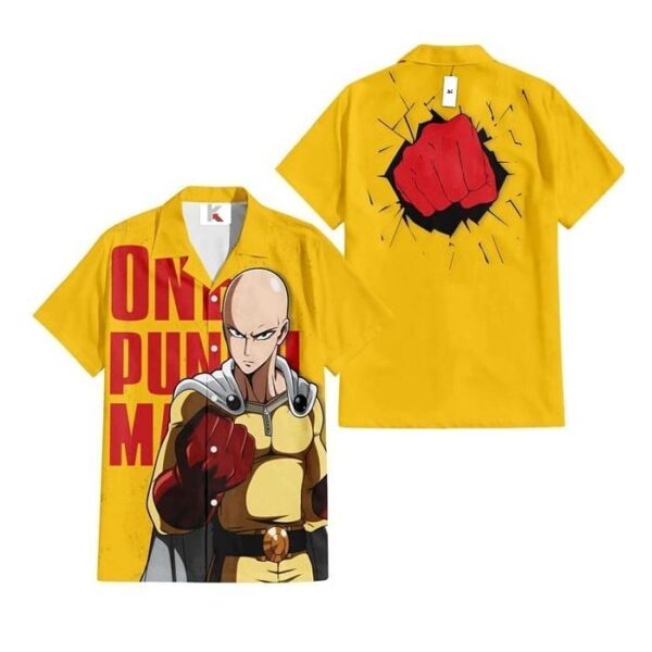 Chemise hawaïenne One Punch Man Saitama 02  - Maison Otaku