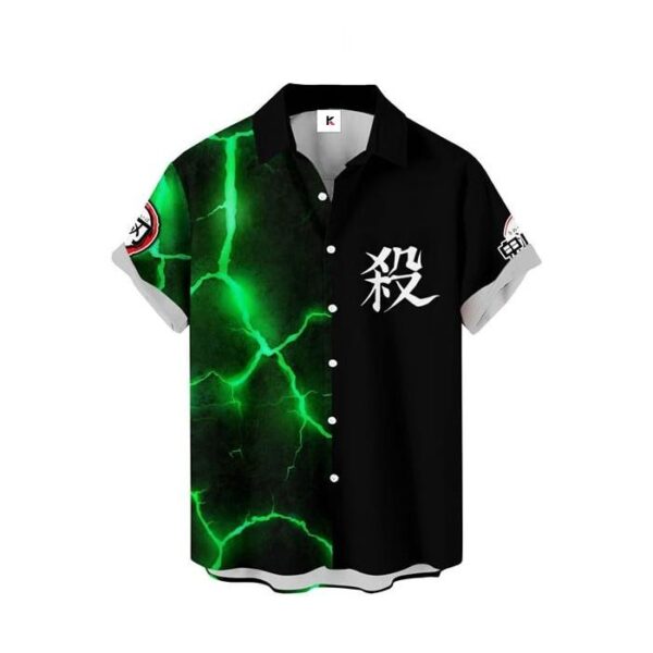 Chemise hawaïenne Demon Slayer Sanemi Shinazugawa 02 - Maison Otaku – Image 2