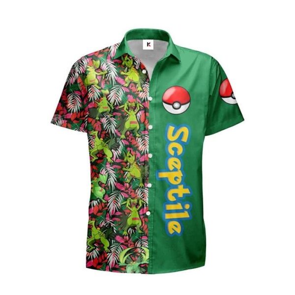 Chemise hawaïenne Pokémon Jungko 02 - Maison Otaku – Image 2