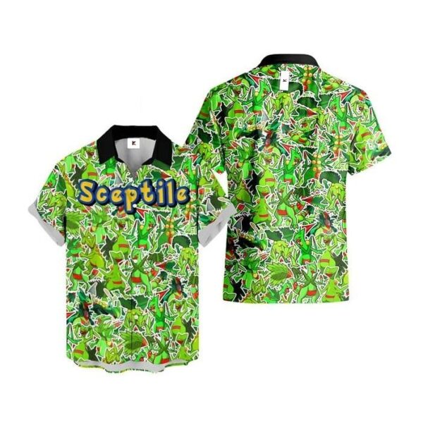 Chemise hawaïenne Pokémon Jungko - Maison Otaku