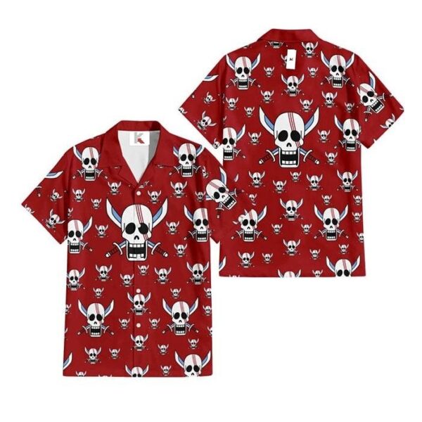 Chemise hawaïenne One Piece Shanks Symboles - Maison Otaku