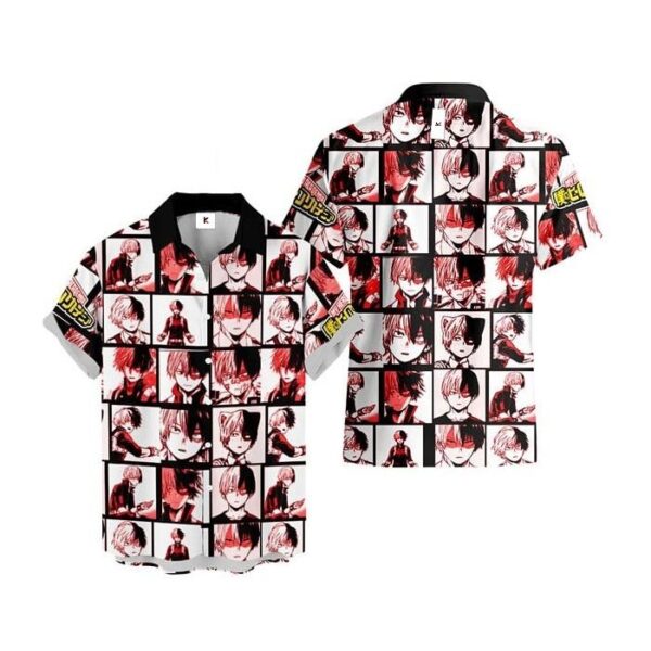 Chemise hawaïenne My Hero Academia Shoto Todoroki - Maison Otaku