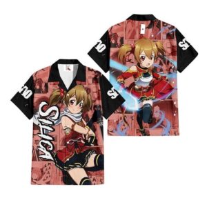 Chemise hawaïenne Sword Art Online Silica - Maison Otaku