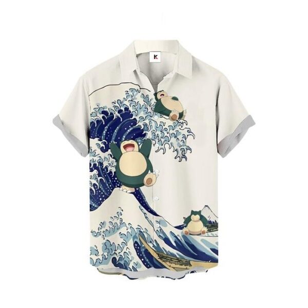 Chemise hawaïenne Pokémon Ronflex 04 - Maison Otaku – Image 2