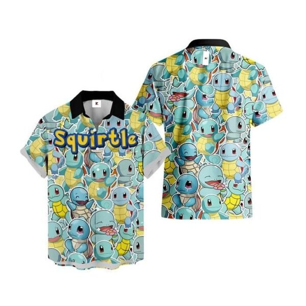 Chemise hawaïenne Pokémon Carapuce 02 - Maison Otaku