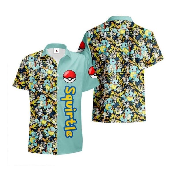 Chemise hawaïenne Pokémon Carapuce 03 - Maison Otaku