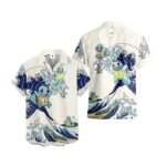 Chemise hawaïenne Pokémon Carapuce Vague de Kanagawa – Maison Otaku