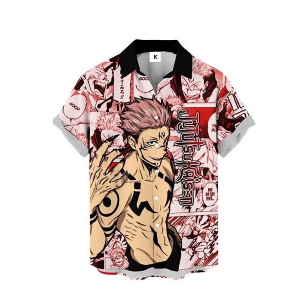 Chemise hawaïenne Jujutsu Kaisen Sukuna Ryoumen - Maison Otaku – Image 2