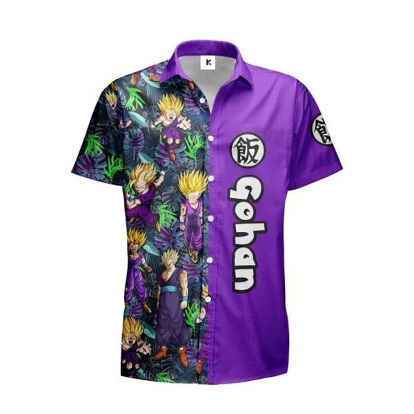 Chemise hawaïenne Dragon Ball Gohan Super Saiyan 02 - Maison Otaku – Image 2